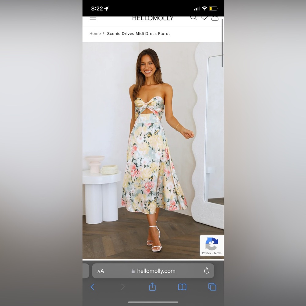 Hello Molly Midi Satin Floral Dress